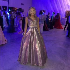 Pinkish Sparkly prom dress